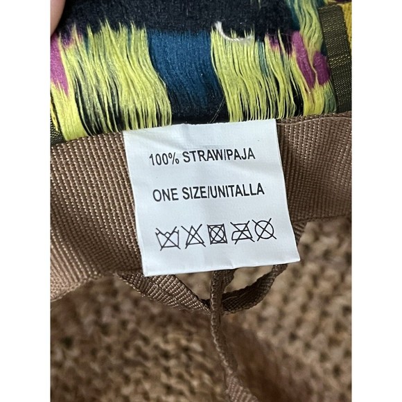 Authentic Scala Handmade 100% Straw Hat Coral With Beads Accent Band Beachy - Picture 5 of 7